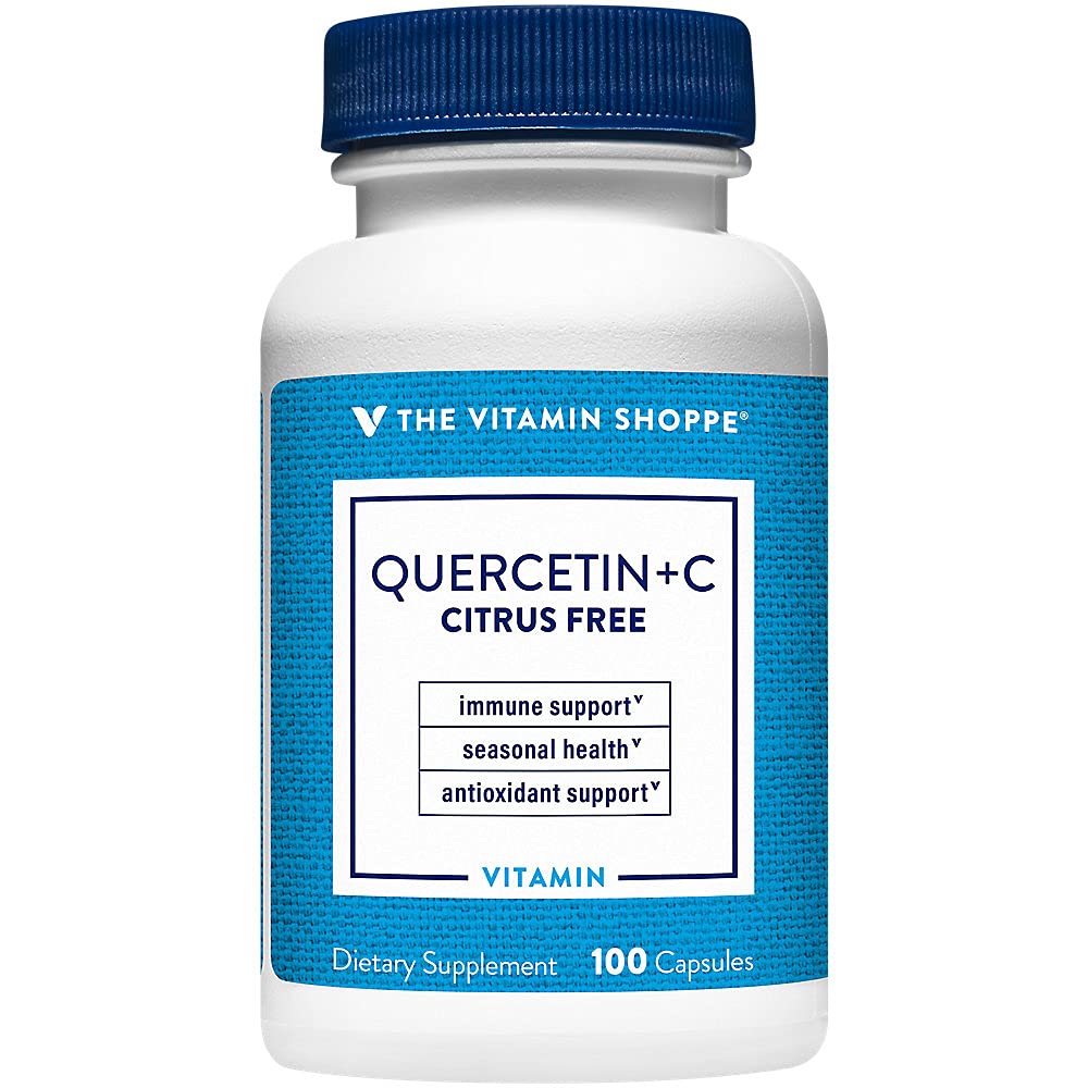Dükkan Vitamini Quercetin + Vitamin C, Citrus Free, Antioksi Tüm Sezonlar Için Sağlıklı Bir Immune Destekler (100 Capsules)