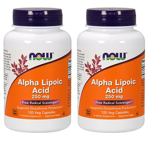 Şimdi Gıdalar Alfa Lipoic Acid 250 mg, 120 Sebze Kapsül (2 Pack)