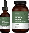 Dünya Harmony Lion's Mane & Chlorophyll - 120 Capsules & 2 Fl Oz