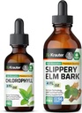 BIO KRAUTER Slippery Elm Tincture 4 Fl. Oz. & Chlorophyll Tincture 2 Fl. Oz.