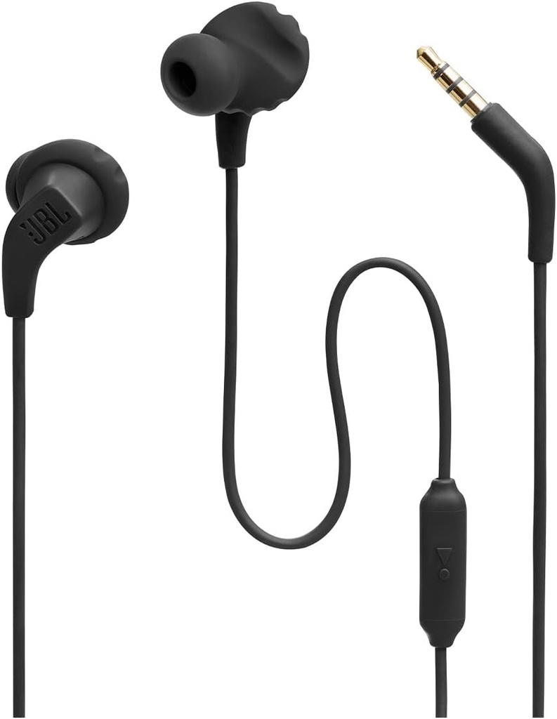 JBL Endurance Run 2 Wired - Sukgözleri, Pure Bass Sound, Hands-Free Calls, Never Hurt. Asla düşme. (Black)