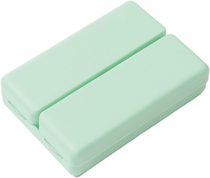 Katlanabilir Manyetik Pill Organizer, Günlük Pill, Pills için Çift Lid ile Purse Pocket için 7 Karşılaştırmalı Pill Konteyneri, Vitamin, Fish Oil, Supplements (Green)