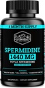 Συμπλήρωμα σπερμιδίνης (1440mg 99% Αμιγής Συμπληρώματα Σπερμιδίνης για γυναίκες & άνδρες) 4 Μήνες Προσφορά (100X More Poent Than Wheat Germ Extract) 12MGS Per Serving For Cellular Health, Anti-Aging & Energy