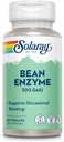 SOLARAY Bean Enzyme 300 GalU - Alpha Galactosidase Digestive Enzymes for Women and Men - Digestive Health Supplement - Υποστηρίζει Περιστασιακό Μπλοκάρισμα και Αέριο για Ενήλικες - 60 Υπηρεσίες, 60 VegCaps