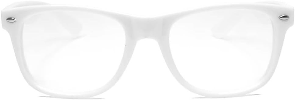 GloFX Ultimate Difraksiyon Gözlükleri - Beyaz - 3D Prism Rainbow Etkisi - Büyük Edm, Festival, Konser, Fireworks, Noel Işıkları ve Rave Accessory - White Frames
