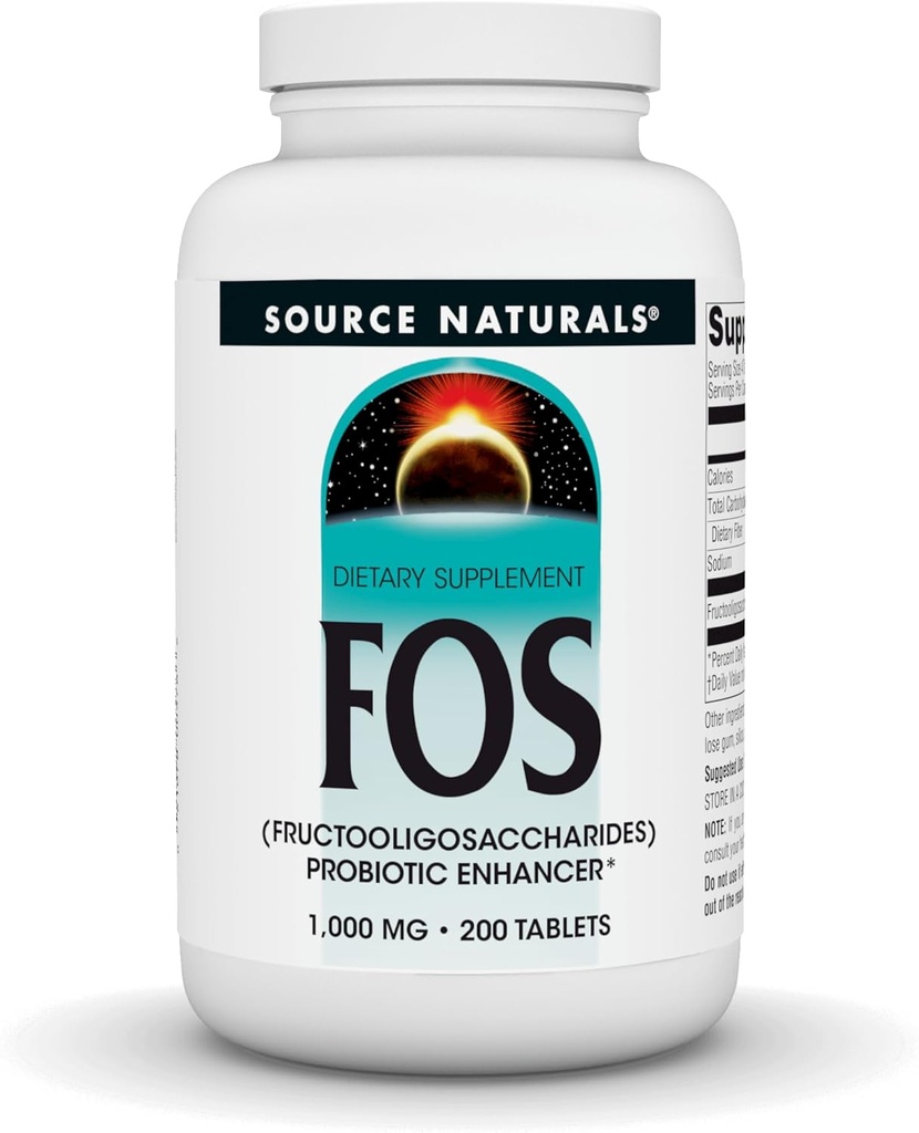 Source Naturals FOS 1000 mg Fructooligosaccharides Probiyotik Advancedr - 200 Tablet