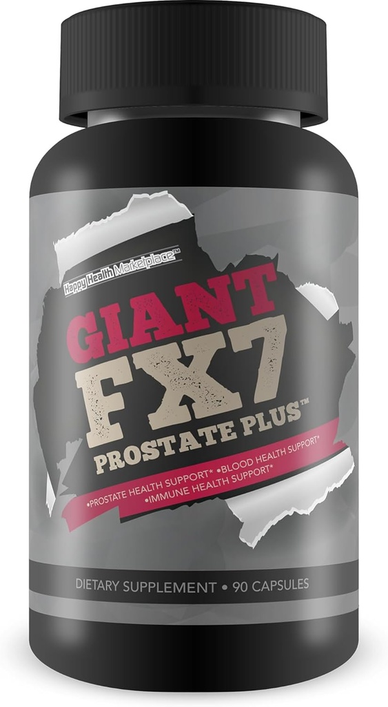 Giant FX7 Prostate Plus - Συμπληρώματα Prostate για την υποστήριξη Prostate & υποστήριξη ροής αίματος - Υποστήριξη Ενέργειας & Αντοχή - Προώθηση Υγιεινή λειτουργία Prostate & Μέγεθος - Ανδρική υποστήριξη Prostate με ψευδάργυρο