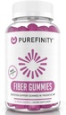 PUREFINITY Fiber Gummies for Adults with Inulin FOS from Chicory Root, Sugar Free Prebiotic Supplement for Daily Digestion & Constipation Support – Μη ΓΤΟ, Vegan, 60 Count