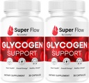 (2 Pack) Super Flow Glycogen - SuperFlow Glycogen Support Capsules, Super Flow, Glycogen Support Super Flow, Resmi SupperFlow Glycogen Support, Super Flow Glyco Optimizer, 60 Capsules for 2 Ay