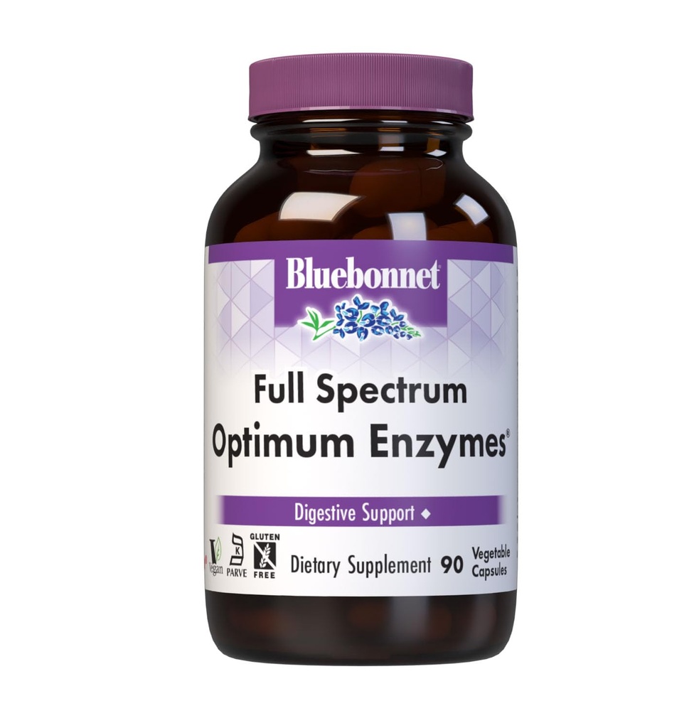 BlueBonnet Full Spectrum Perfect Enzymes Vegetarian Capsules, 90 Count