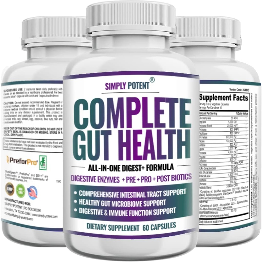 Πλήρης υγεία των ούρων, Digestive Enzymes Plus προβιοτικά, προβιοτικά & μετά βιοτική γαστρεντερική υποστήριξη, υποστηρίζει την υγεία των ούρων & ανοσοποιητική λειτουργία, 60 κάψουλες