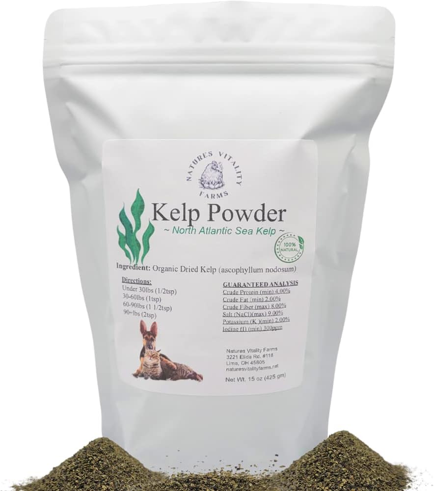 Köpekler/Katılımlar, Doğal Kuzey Atlantik Okyanusu Kelp, Ultimate Health (15 Ounce) için Mineraller ve Antioksilar