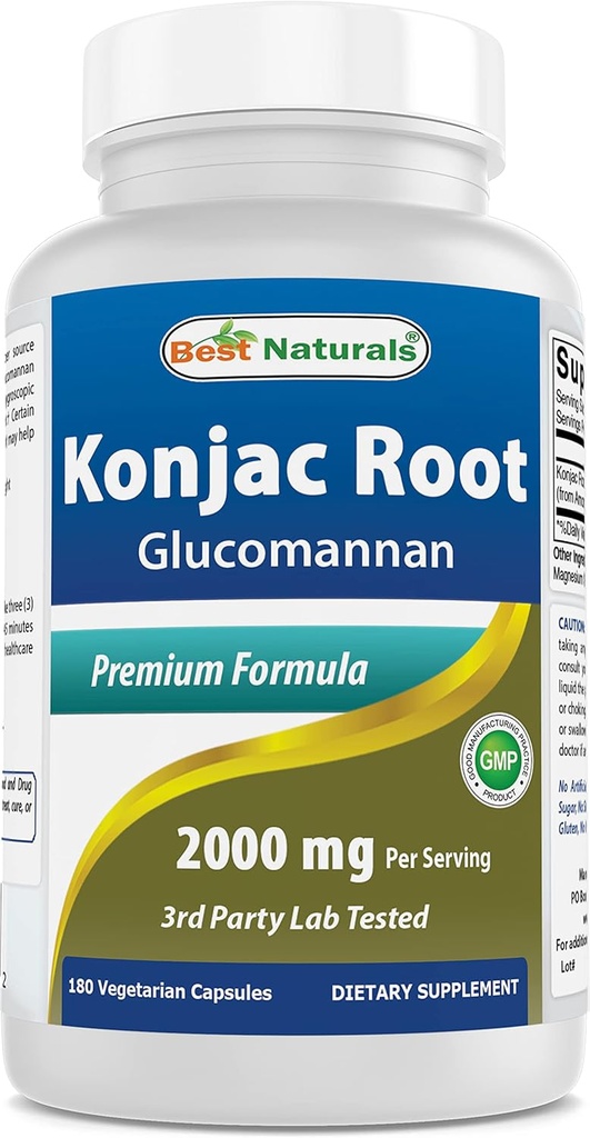 Best Naturals Konjac Root 2000mg, 180 κόμης