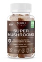 SUKU Vitaminleri - Super Mushroom -Reishi Chaga, Türkiye Tail & Lions Mane pla Gummies for Immunity - Easy to Chew - Non GMO, Gluten Sugar Free - Espresso Decaffein Counted Gummy