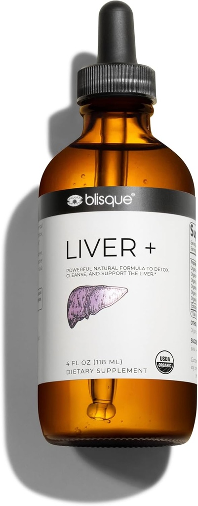 Blisque – Organik Liver Support Complex Supplement to Detox, Cleanse ve Liver | Doktor-Approved | Doğal Malzemeler | Süt Butle ve Dandelion Root | 4 Ounce | 118 Hizmet