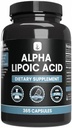 ΑΝΩΤΑΤΑ ΑΡΧΙΚΑ ΣΥΣΤΑΤΙΚΑ Alpha Lipoic Acid (365 Κάψουλες) Όχι Μαγνήσιο ή Ρύζι Fillers, Πάντα καθαρό, Εργαστήριο Επαληθευμένο