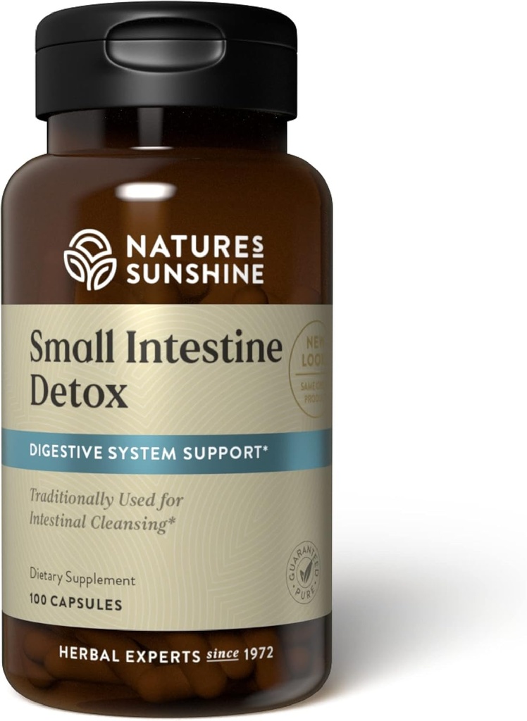 Nature's Sunshine Small Intestine Detox, 100 Capsules | Natural Formula Soothes Digestive Tound and helps with the Breakdown of Proteins