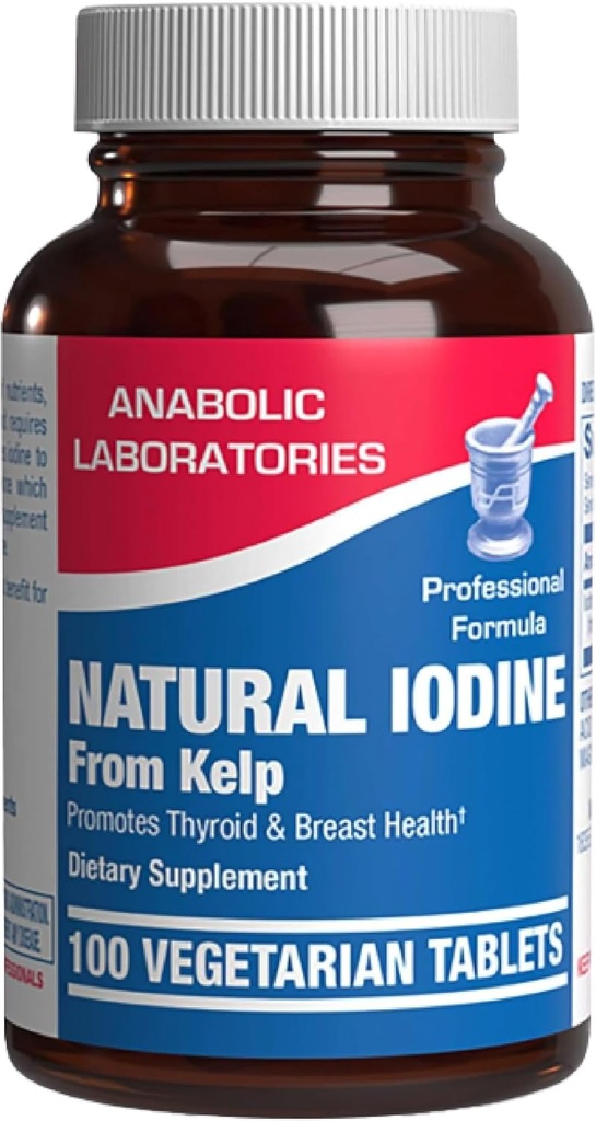Deniz Kelp Iodine Supplement - Klinik Not Enerji Metabolism ve Tiroid Desteği için Kadınlar ve Erkekler için Iodine Supplement - Yüksek Abhidrasyon Vegetarian Non-GMO Küçük Tabletler (100 Hizmetler)
