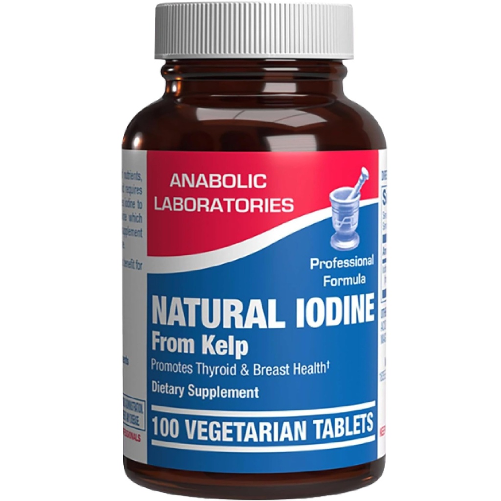 Deniz Kelp Iodine Supplement - Klinik Not Enerji Metabolism ve Tiroid Desteği için Kadınlar ve Erkekler için Iodine Supplement - Yüksek Abhidrasyon Vegetarian Non-GMO Küçük Tabletler (100 Hizmetler)