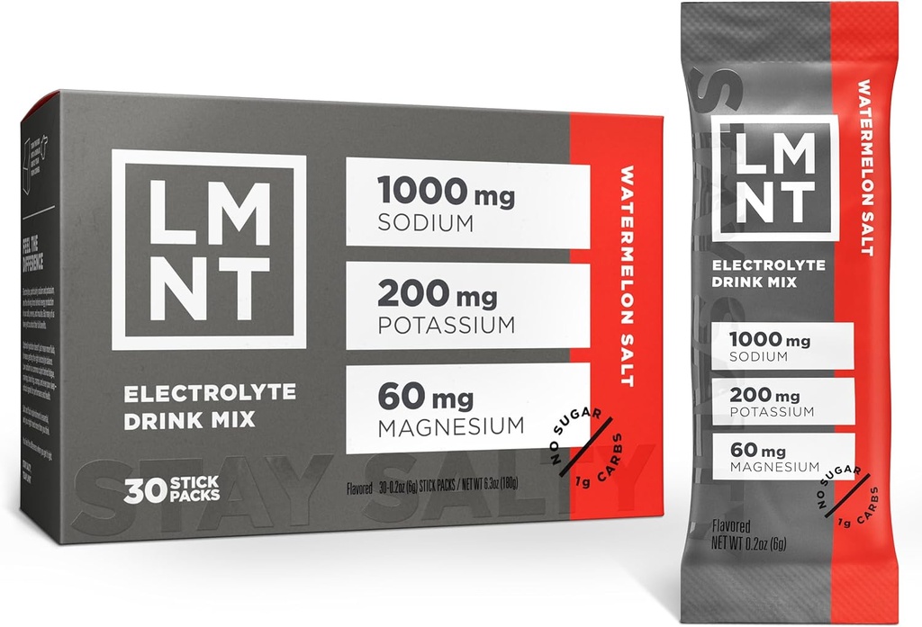 LMNT Zero Sugar Electrolytes - Watermelon Salt | İçecek Mix | 30-Count