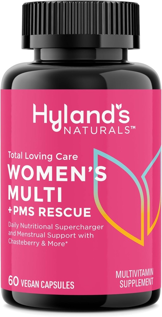 Hyland'ın Kadın ve PMS Kurtarması için Çok Çok Acı Bakımı, L-Theanine for Focus and Stress Relief Support with Chasteberry and Dong Quai for Menstrual Support