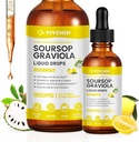 Graviola Soursop Broşürü Sıvı - Soursop Bitters Sıvı, Destek Immune, Relax, Liver ve Sleep, Sugar & Alkol-Free, Highly Absorbable Formula, Lemon Flavor, 2 Fl Oz