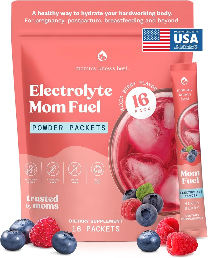 Anne, Anneler için En İyi Anne Yakıtını Biliyor, Hydration Support - forlle, Prenatal, Electrolytes + Trace Minerals, Lactation Drink Mix (16 Count)
