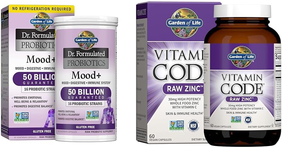 Life Dr. Formulated Probiyotiks Mood+ Acidofilius Probiyotik Supplement & çinko Supplements 30 mg Yüksek Potency Raw çinko ve Vitamin C Multimineral Supplement
