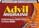 Advil Migraine Sıvı Doldurulmuş Kapsüller - 20 ct, 6 Paket
