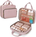Damero Pill Şişe Organizer Bag, Travel Medicine Bag Organizer, Tıp Organizecı ve Pills için Depolama, Vitamin, Fish Oil, Medical Supplements for Women and Men, Misty Rose