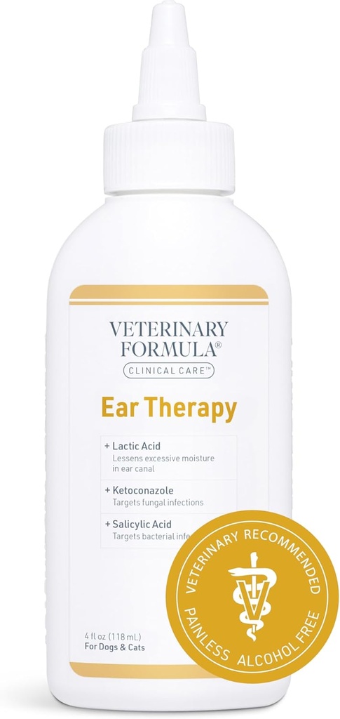 Veteriner Formula Klinik Bakım Kulak Terapisi, 4 oz. – Kedi ve Köpek Kulakları Soothe Itchiness ve Cleans The Ear Canal from Debris and Buildup That May Cause Enfeksiyon Enfeksiyonu Yardım Etmek İçin Daha Temiz