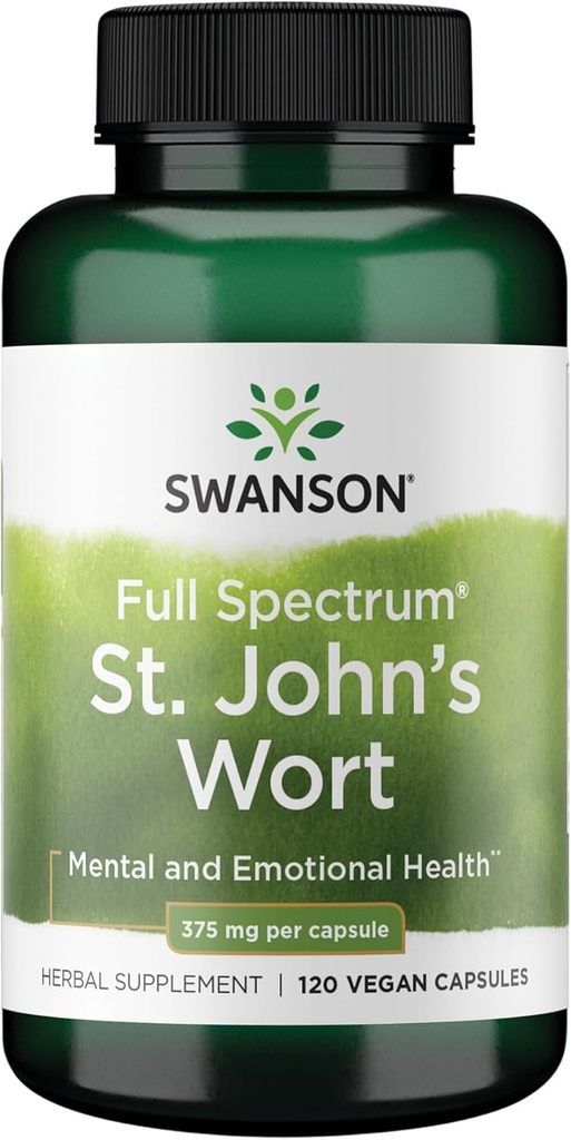 Swanson St. John's Wort - Herbal Supplement - (375 mg 120 Capsules)