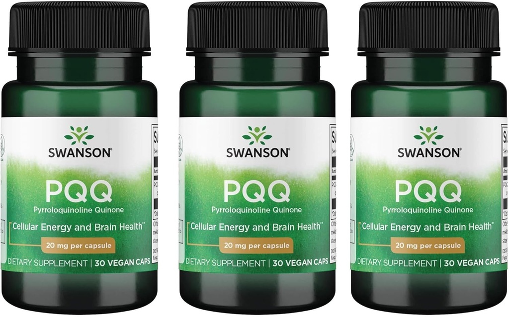 Swanson Pqq Pyrroloquinoline κινόνη 20 mg 30 Veg Caps (3 Συσκευασία)