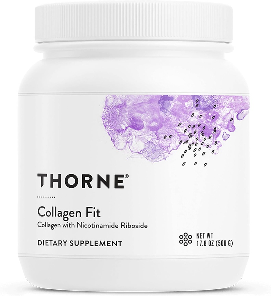 THORNE - Collagen Fit - Unflavored Collagen Nico Toz ile Nicotinamid Riboside - 15g of Collagen Ri and 14g Protein per Service - NSF Spor için sertifikalı - 17.8 Oz - 30 Servisler