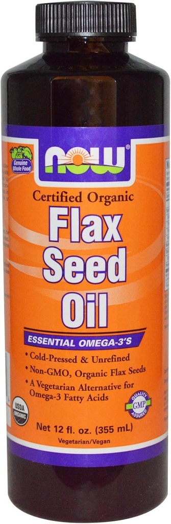 Şimdi Flax Seed Oil, 12Ounces (Pack of 2)