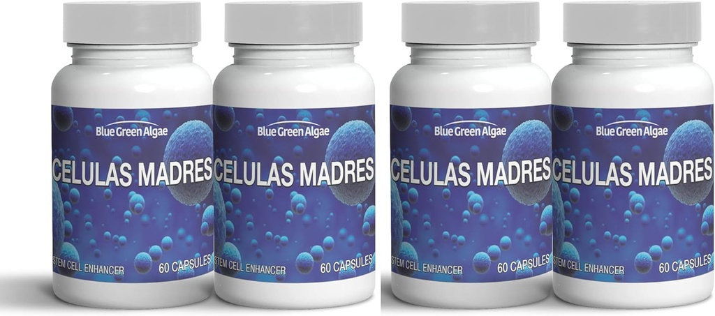 Celulas Madres- Stem Cell Supplement for Anti-Aging & Longevity, Non-GMO, Gluten-Free, Vegetarian Capsules, 60 (4)