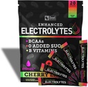 Gelişen Elektrolyte Toz Çelik Paketleri (Cherry Limeade | 20 Packets) w/ 0 Sugar +BCAAs +B-Vitamins Electrolyte Supplement w Pyum çinko & Magnezyum için Hydration - Keto Electrolytes