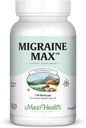Maxi Health Migraine Max / Güçlü Migraine Relief | 100% Natural | 120 Easy-To-Swallow Capsules Kosher-Cerrec