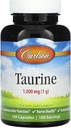 Carlson - Taurin, Free-Form Amino Asit, Destek, Nerve Health & Muscle Function, 100 Capsules