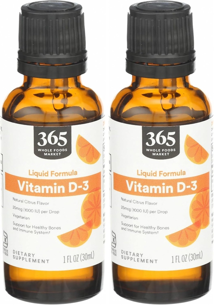 365 by Whole Foods Market, D3 Citrus, 1 Fl Oz (Pack of 2)