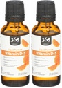 365 από το Whole Foods Market, Vitamin D3 Citrus, 1 Fl Oz (πακέτο του 2)