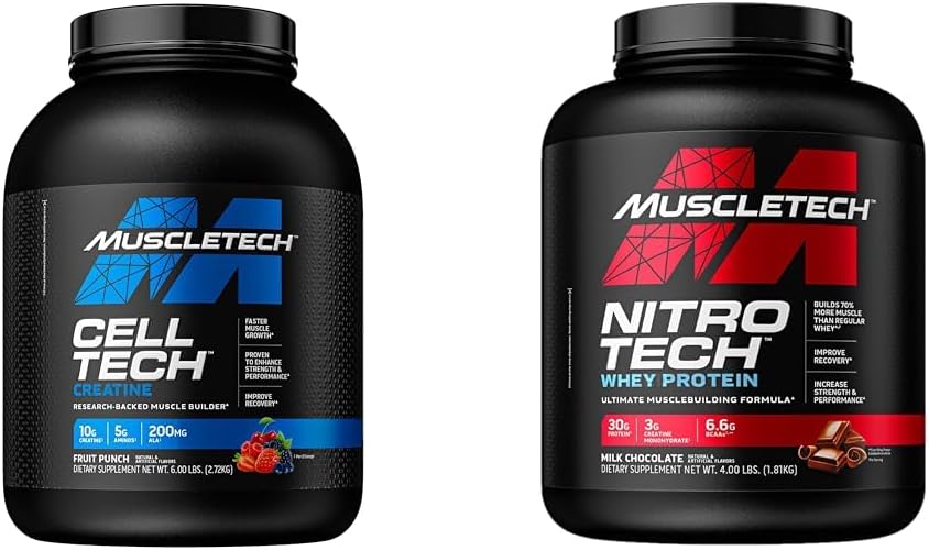 KasTech Kreta Monohidrat Toz Hücresi-Teknolojik Krep ve n Toz Nitro-Tech Whey Protein Isolate & Milk | Milk Chocolate, 4 Pound (1.5 km), 40 Hizmetler
