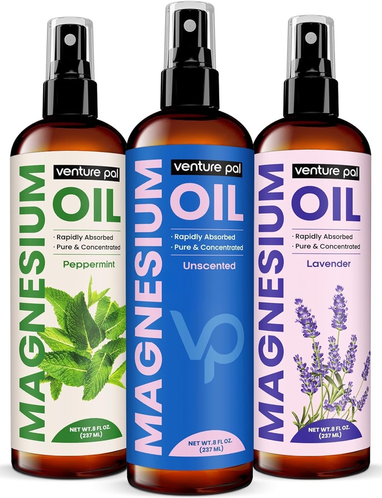 Girişim Pal %100 Saf Magnezyum Yağı Lavender, Hızlı Aborpsiyon, Az Sting, Ultra-Soothing for Sleep & Muscle Relaxation, Seven (Big 8 oz) Minerals