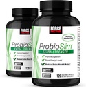 Force Factor ProbioSlim Ekstra Kuvvet, Kadınlar ve Erkekler için Probiyotik Supplement, Gut Health Support, Bloating and Gas Relief için 30 Milyar CFUs ve Green Tea Extract, 120 (Pazarlama ve Gaz Yardımı)