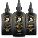 Patronman Jelly Beard Oil for Men - 3 Pack (12 oz in Total, Gold Scent) – Softens, Moistizes & Conditions with Natural Materialss