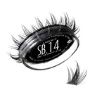 Lashify Star Burst 14mm Gossamer DIY Επεκτάσεις βλεφαρίδες επαναπλήρωσης, το Ultimate Multi-Layered Lash, Μαύρο, Easy False Lashes