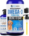 Omega 3 Köpekler için Balık Yağı - Salmon Oil'den Daha İyi - Köpek Balık Yağı Ölmüş Shedding & Itching - Ortaklar, Beyin ve Kalp Sağlığı - Cilt ve Öner - Sıvı Balık Yağı