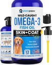 Omega 3 Köpekler için Balık Yağı - Salmon Oil'den Daha İyi - Köpek Balık Yağı Ölmüş Shedding & Itching - Ortaklar, Beyin ve Kalp Sağlığı - Cilt ve Öner - Sıvı Balık Yağı