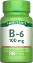 Nature's Truth B6 Vitamin | 100 mg | 100 Tablet | Vegan, Non-GMO & Gluten Free Supplement Supplement