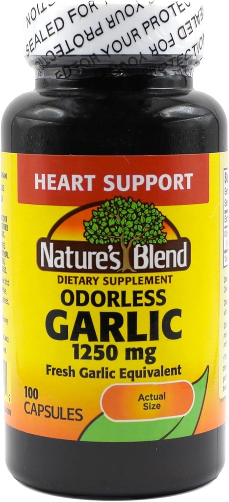 Nature's Blend Odorless Garlic 1,250 mg 100 Caps